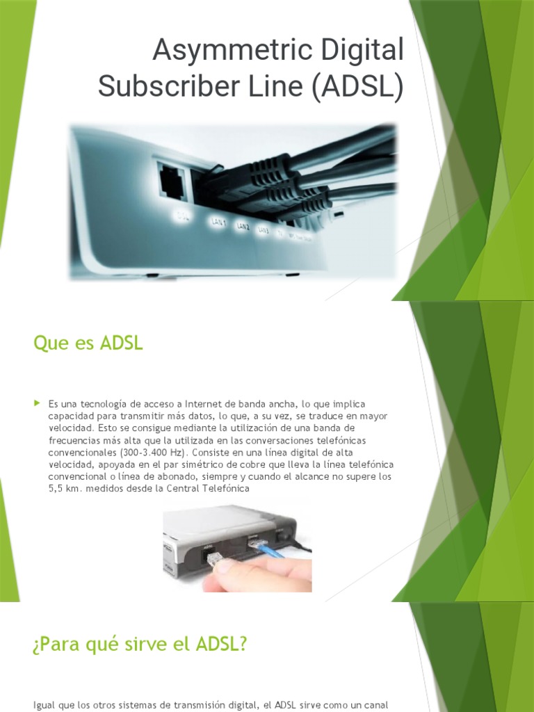 Asymmetric Digital Subscriber Line (ADSL) PDF