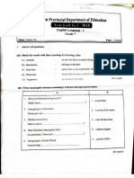 English Grade 7 Third Term Test 2018 Southern Province