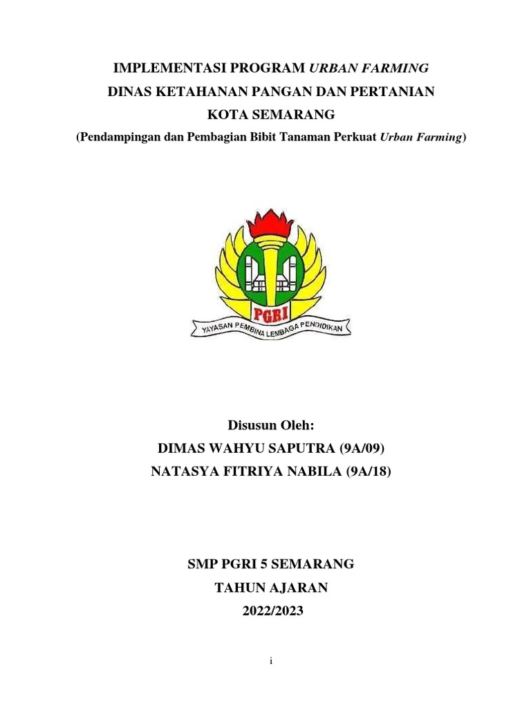 Urban Farming di Semarang: Program dan Praktik | PDF