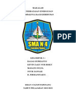 Makalah Keterbatasan Energi Dan Dampaknya Bagi Kehidupan