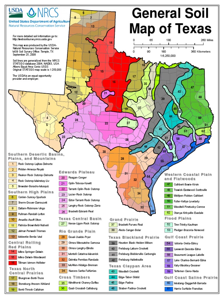 Texas Soil Type Map Overview | PDF | Sedimentary Rock | Soil