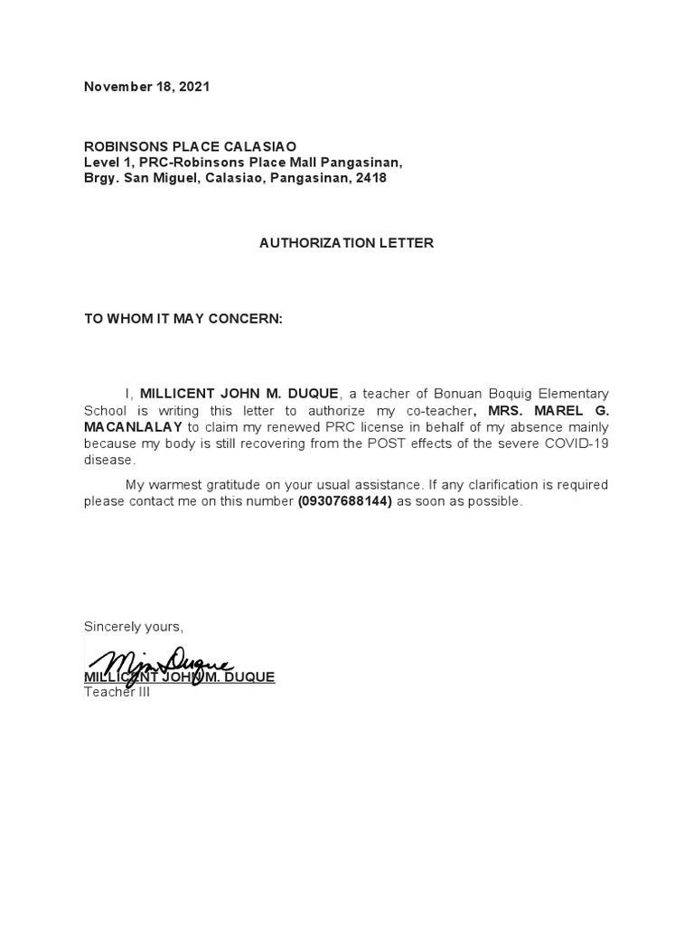 Prc authorization pdf
