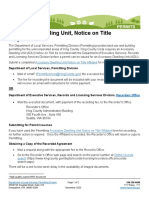 ADU Notice On Title Requirements