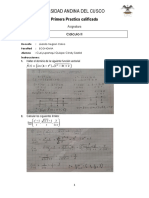 Primera Practica Calificada de Calculo II .