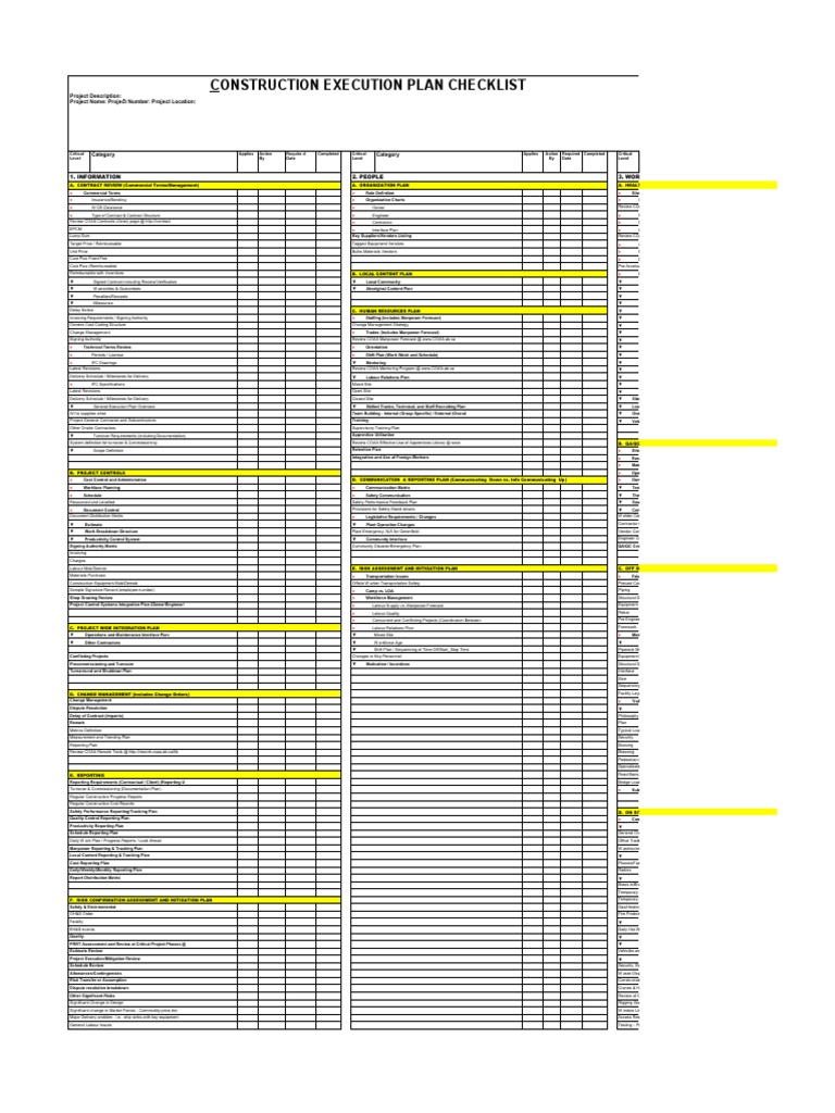 1-Construction Execution Plan | PDF | Logistics | Safety
