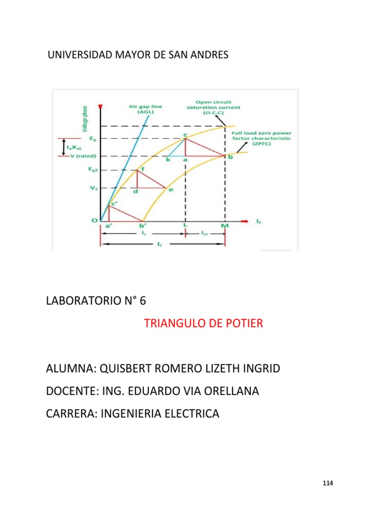 Triángulo de Potier en Máquinas Síncronas | PDF | voltaje | Triángulo