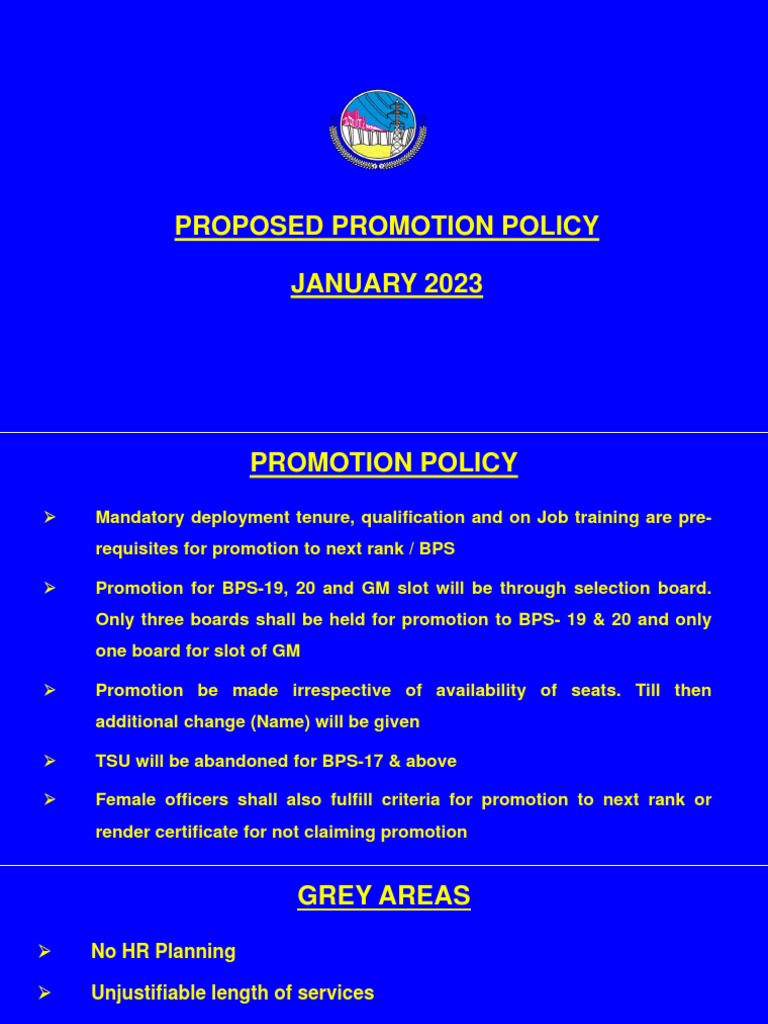 WAPDA Proposed Promotion Policy 2023 | PDF | Master's Degree | Academic ...