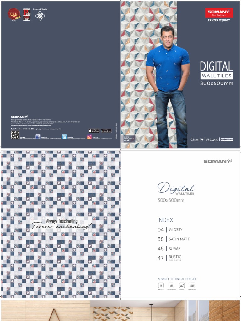 Somany Ceramics Digital Wall Tiles Unit 2-300x600mm | PDF