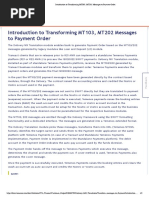 Introduction To Transforming MT103, MT202 Messages To Payment Order
