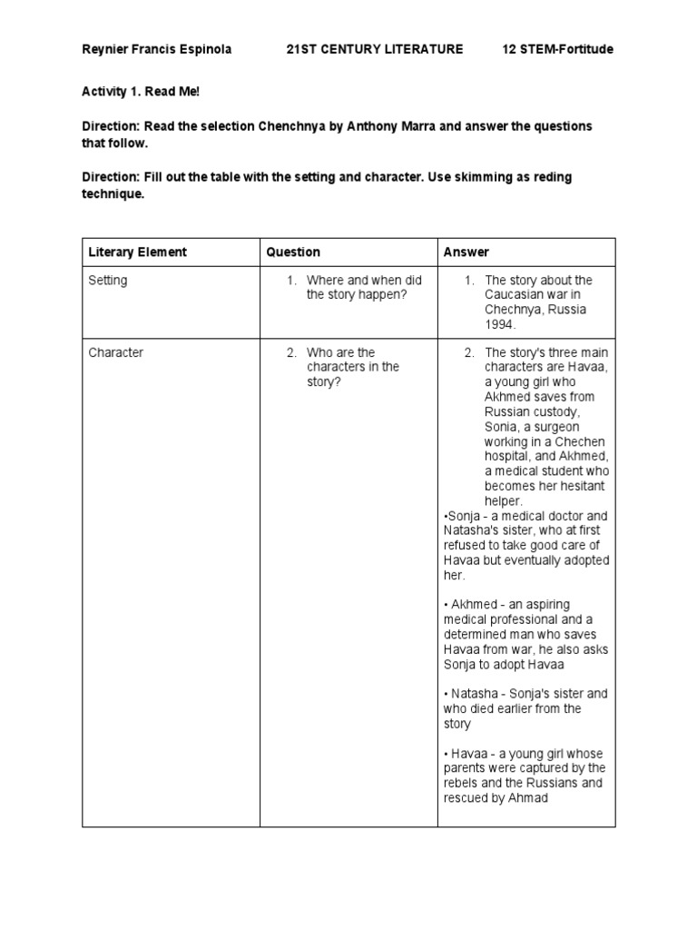 21 Activity Scanning & Skimming PDF Chechnya