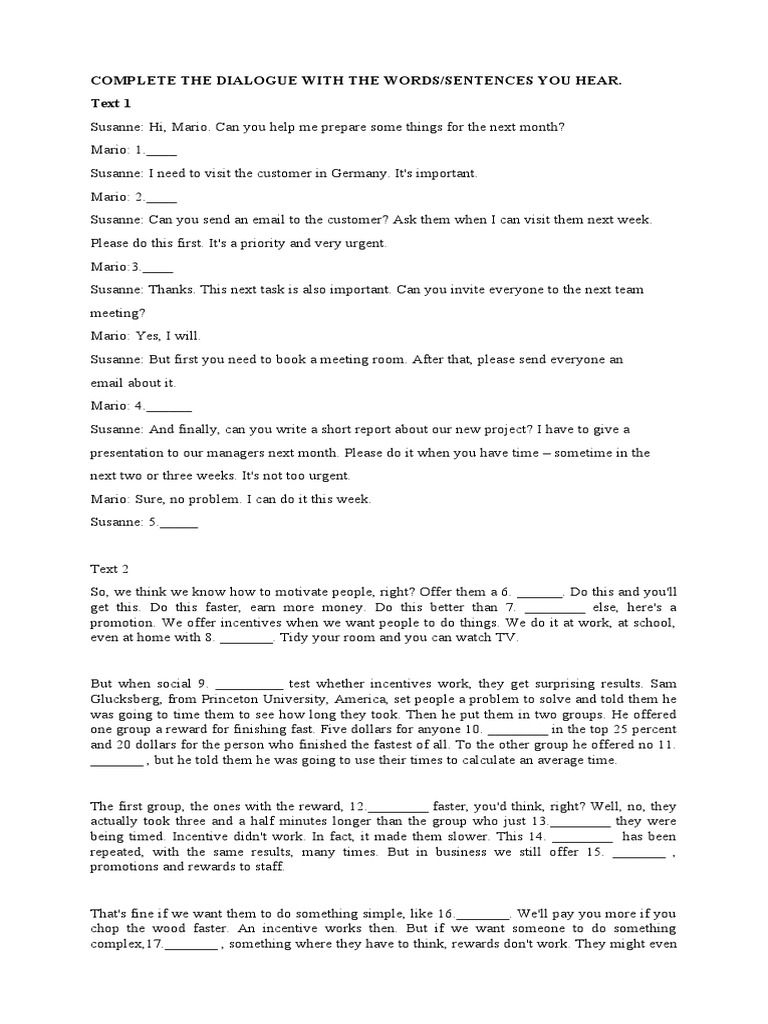 Listening Grade 9 Pdf Incentive