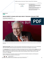 Warren Buffett's Company Sells Major Stake in Taiwanese Chip Giant TSMC