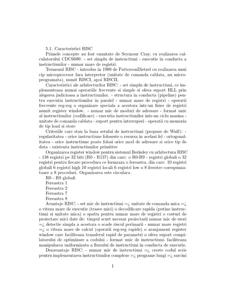 Caracteristici RISC, UltraSPARC II Si Magistrale | PDF