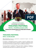 TEOLOGÍA PASTORAL - Certificación Homologación
