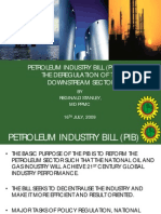 PIBand The Deregulation of The Downstream Sector