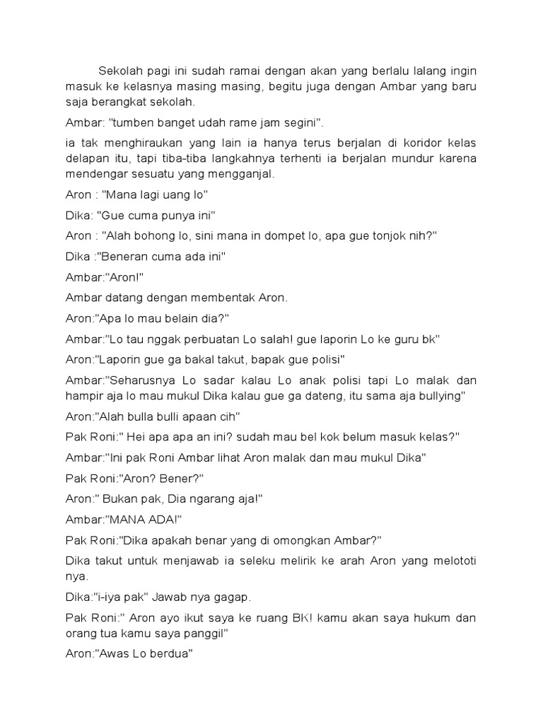 Naskah Drama Buli | PDF