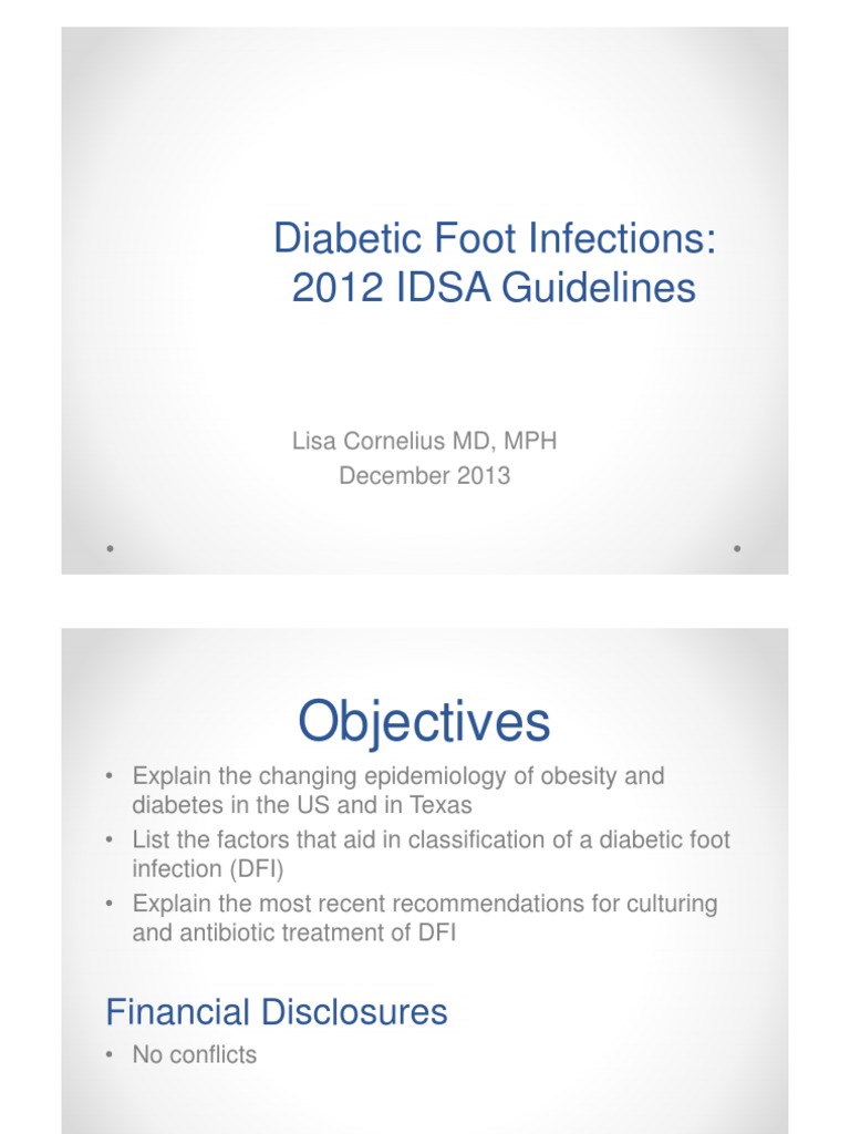 ISDA 2012 Diabetic Foot Guidelines PDF Wound Diabetes