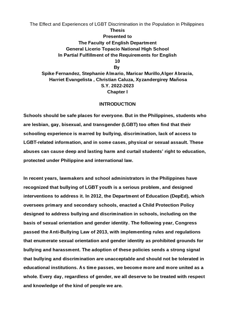 the-effect-and-experiences-of-lgbt-discrimination-in-the-population-in
