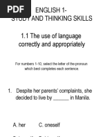 Study and Thinking Skills