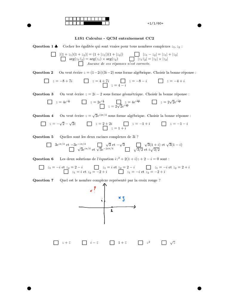 QCM Maths 4ème : Exercices Corrigés | PDF | Objets mathématiques ...