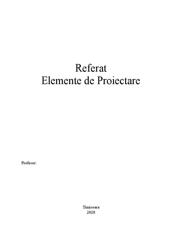 Elemente de Proiectare | PDF