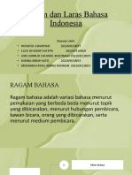 Ragam Dan Laras Bahasa Indonesia. KEL 2