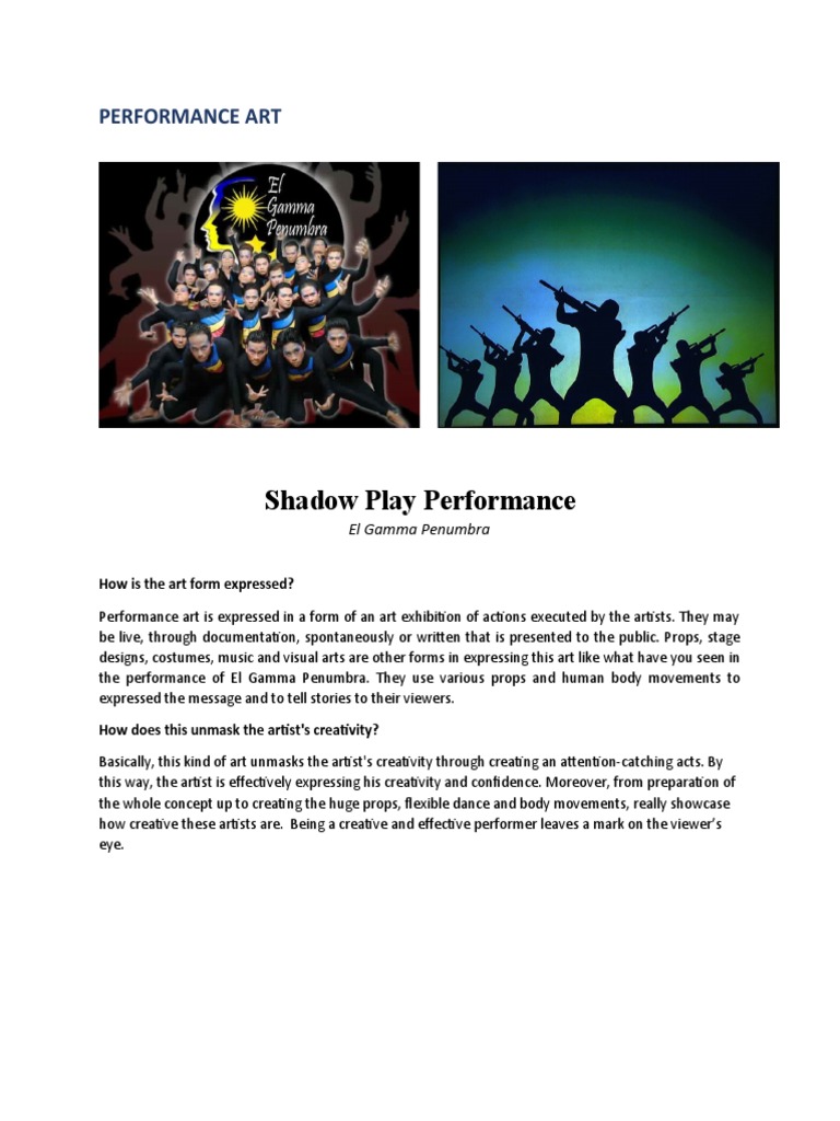 Performance Art & Poetry Performance | PDF | Poetry | Creativity