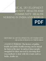 Historical Development of Community Health and Community Health Nursing in India and World
