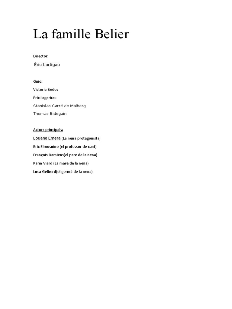 Imbd la familia belier pdf