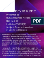 Elasticity of Supply