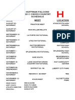 HHCC Schedules