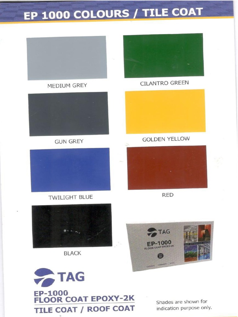 Shade Card EP1000 Floor Epoxy PDF