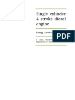 Single cylinder 4-stroke diesel engine performance test