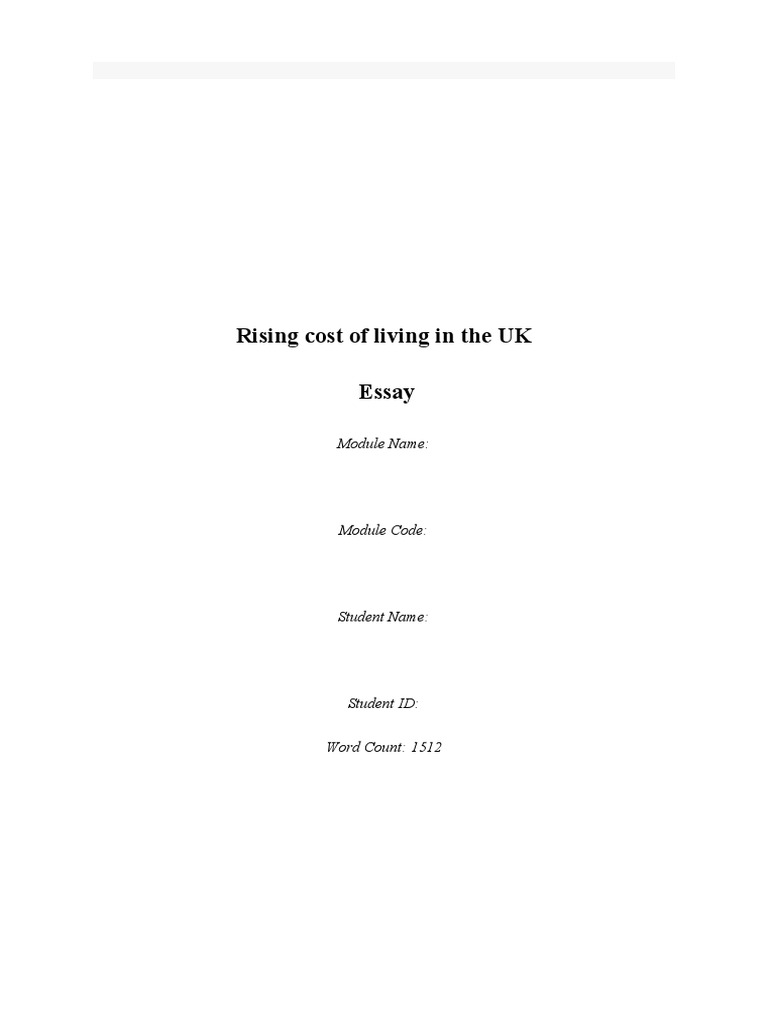 UK Cost of Living Challenges | PDF | Cost Of Living | Taxes