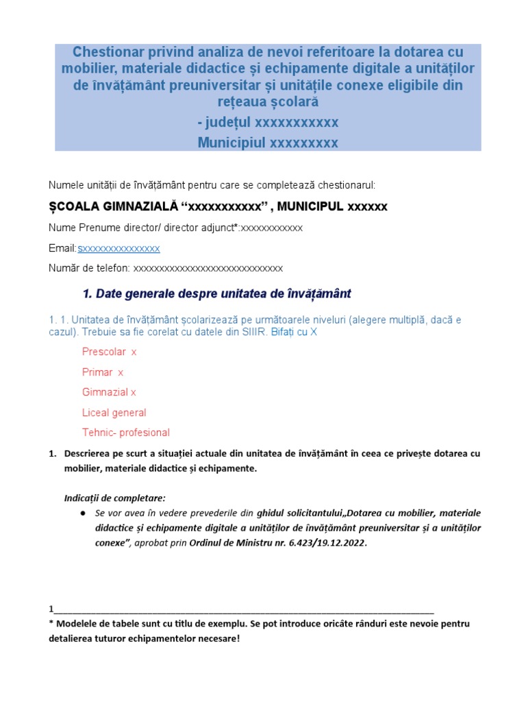 Anliza de Nevoi - PNRR | PDF
