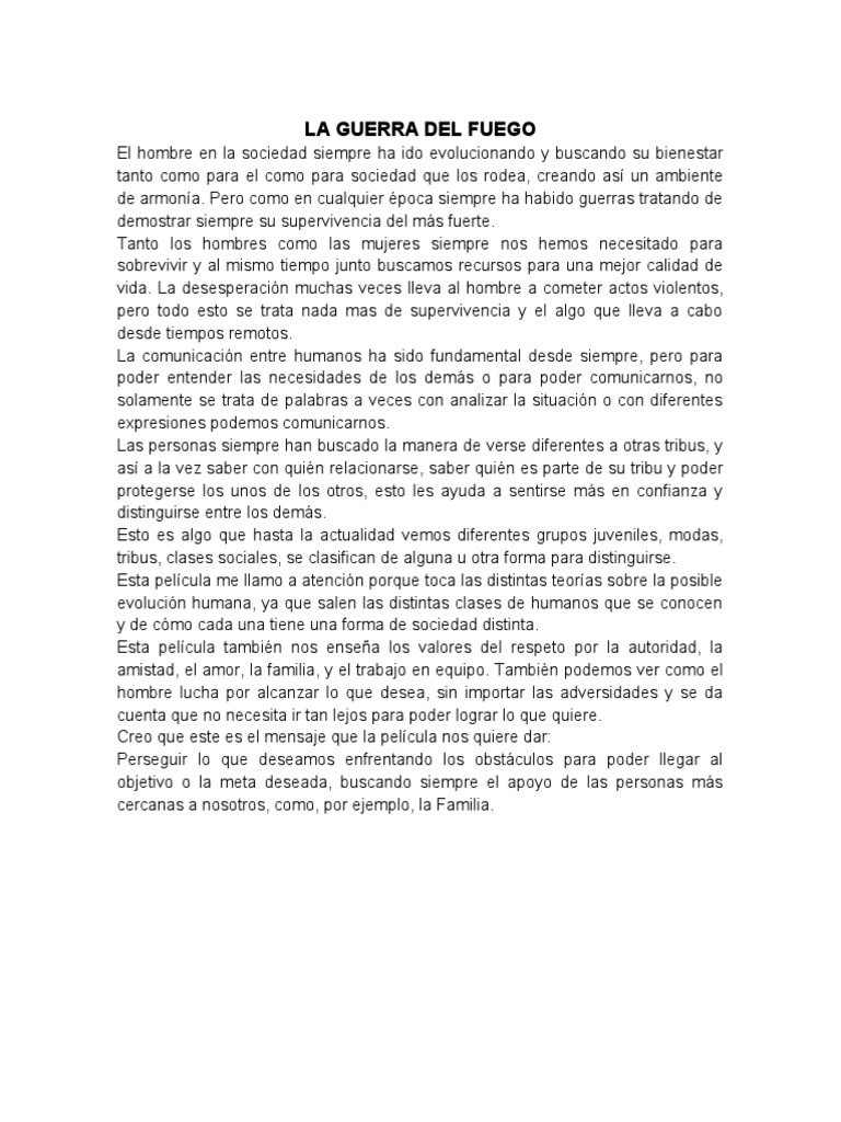 Resumen de Pelicula La Guerra Del - 1707708881