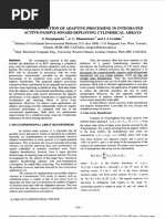 Implementation of Adaptive Processing in Integrated Active-Passive Sonars Deploying Cylindrical Arrays