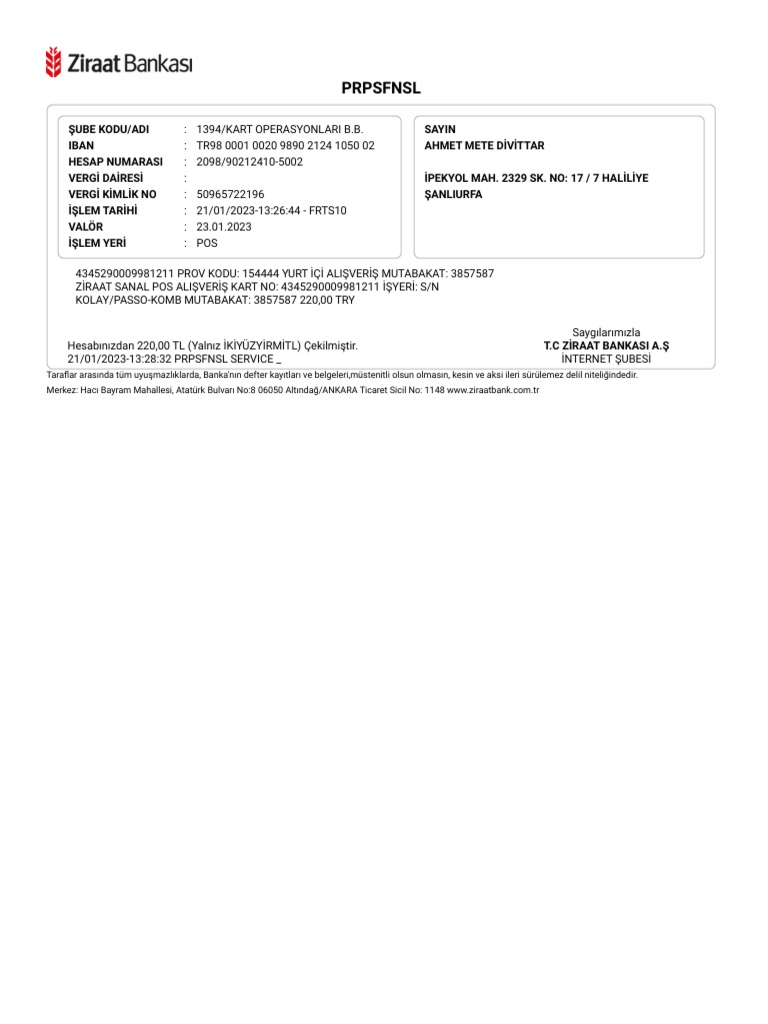 Dekont | PDF