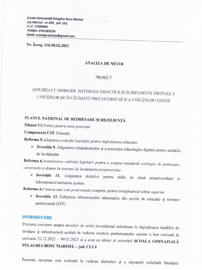 Analiza de nevoi pdf pdf