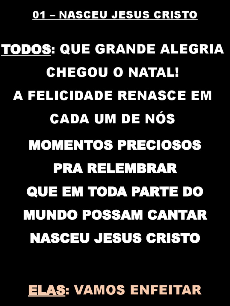 Cantata O Verdadeiro Natal 2019 - LETRA | PDF | Natal | Messias, image size:768x1024