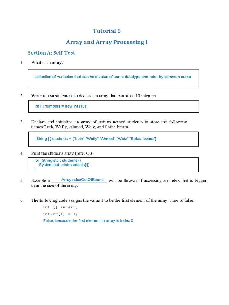 Tutorial 5 TTTK 1114 | PDF