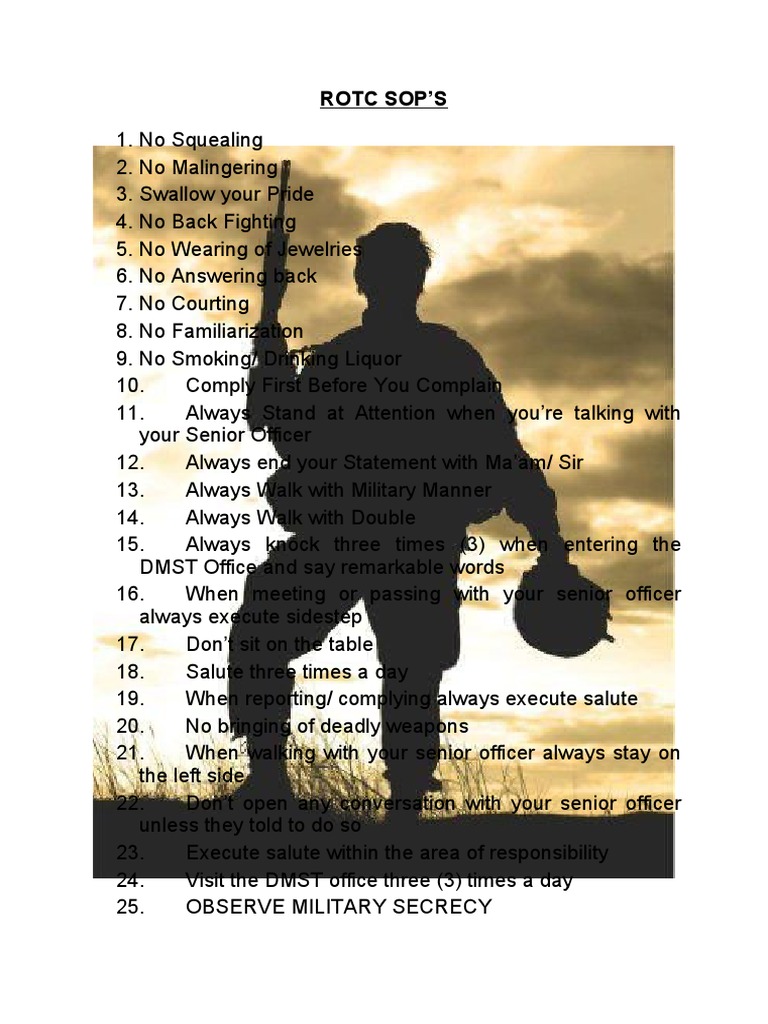 ROTC Conduct and Protocol Guidelines | PDF