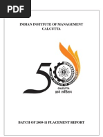 IIM Calcutta Final Placement Report 2011