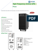 Oferta No.18394 - DataSheet UPS Bifásica 6KVA-10KVA FP1 - MTEK by TRONEX