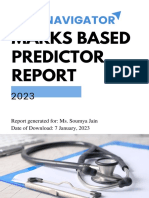 Marks Based Predictor Report - Sample