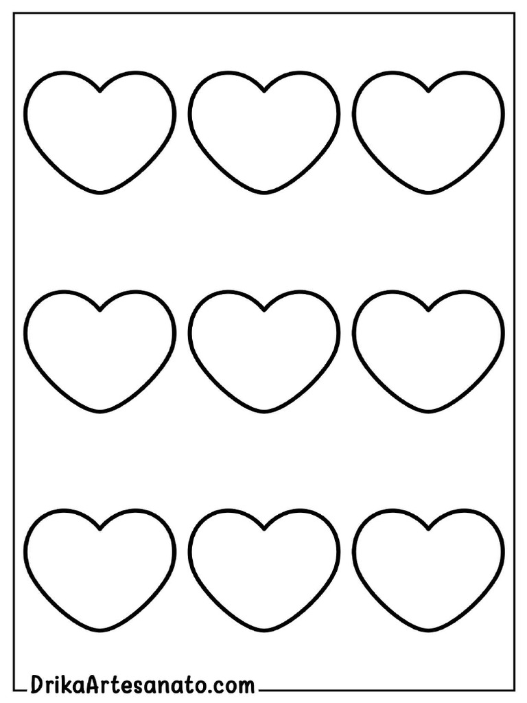 Molde de Coracao para Imprimir v3 5 | PDF
