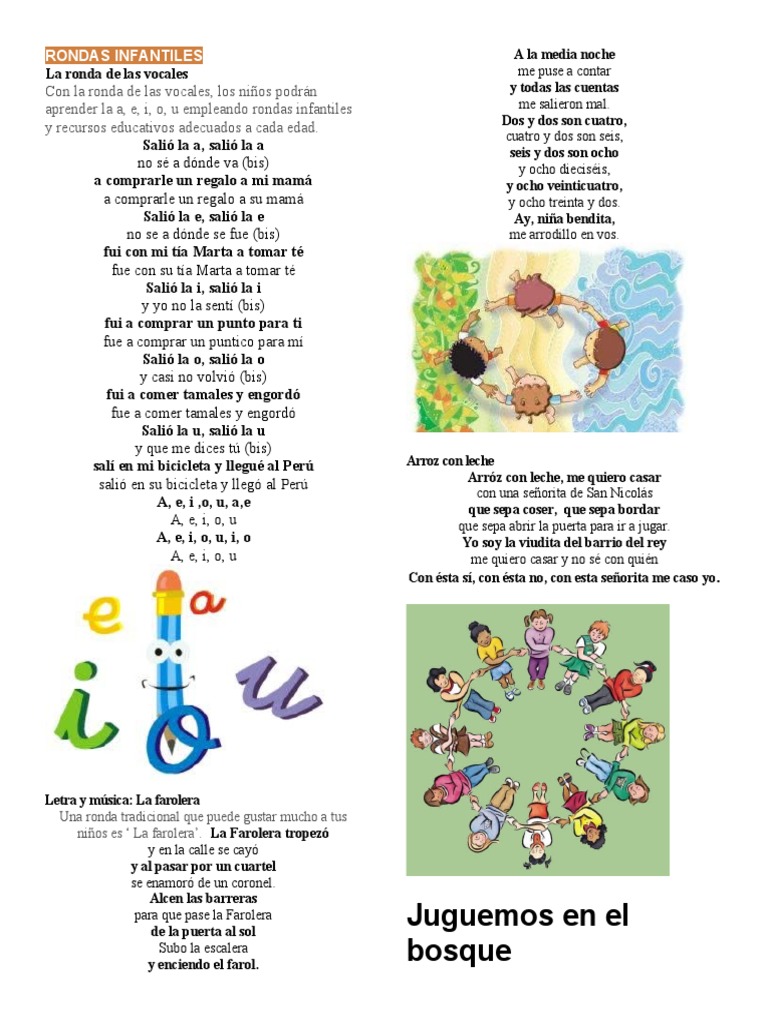 Rondas Infantiles Educativas y Tradicionales | PDF | Mano