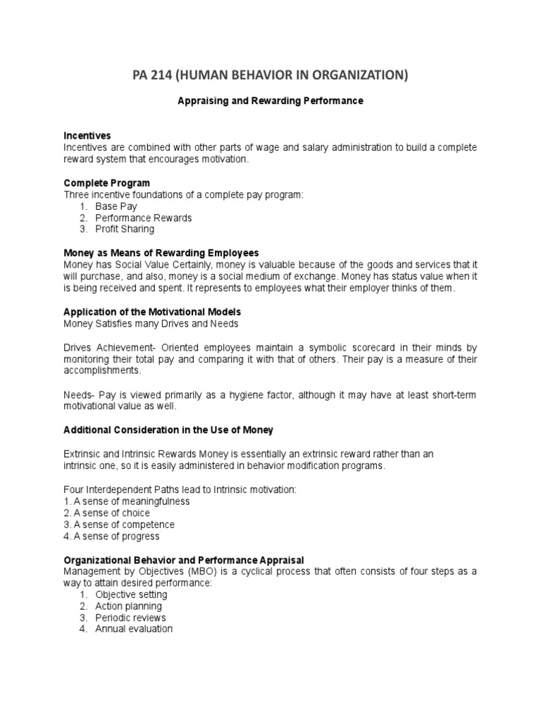 Appraising and Rewarding Performance | PDF | Performance Appraisal ...