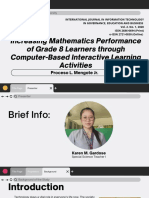 GARDOSE-Increasing Mathematics Performance of Grade 8 Learners Through Computer-Based Interactive Learning Activities