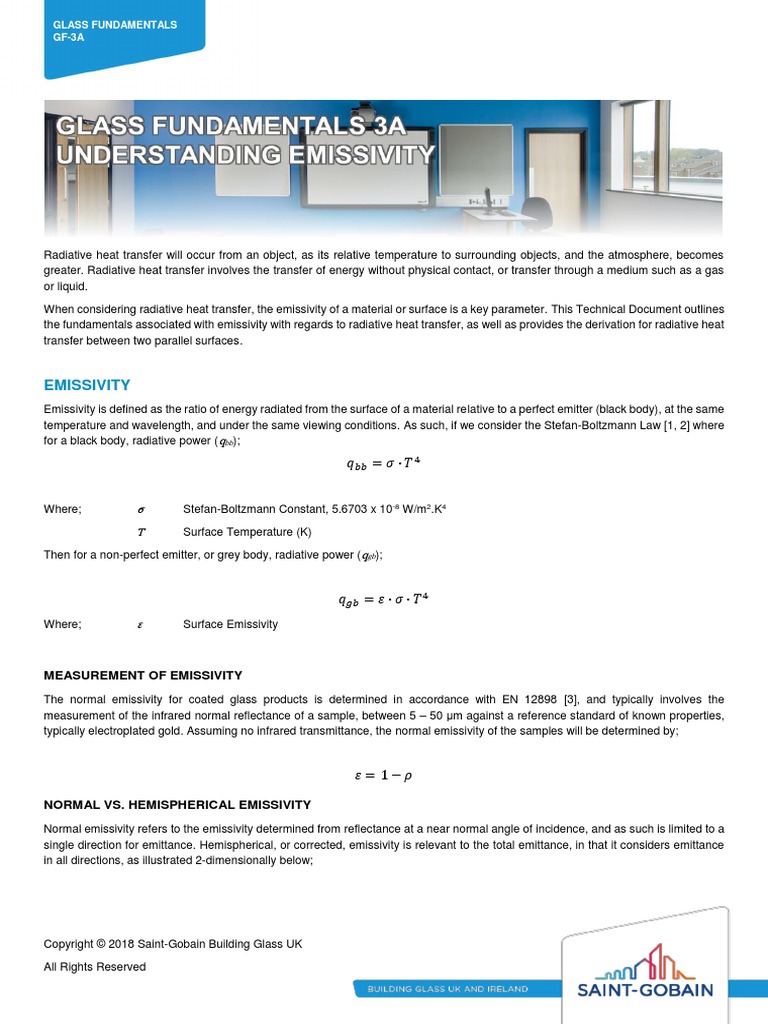 Glass Fundamentals 3A - Understanding Emissivity - 19-09-2018 | PDF ...